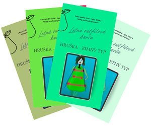 Karty letný outfit hruška jarný typ, letný typ, zimný typ, jesenný typ